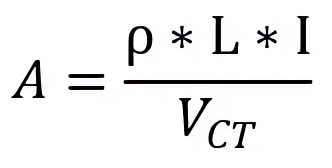 ecuación para calcular el área