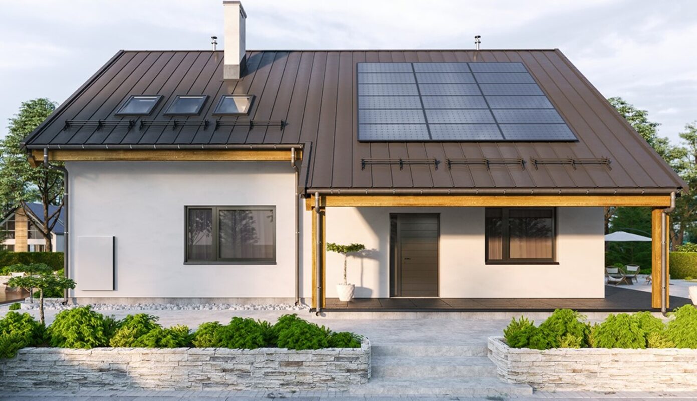 house with photovoltaic system