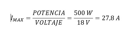 Ecuación para calcular la corriente