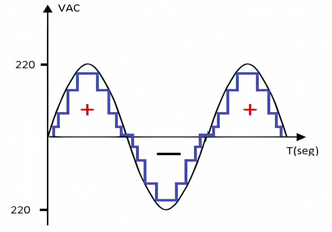 output waveform of modified sine wave inverter