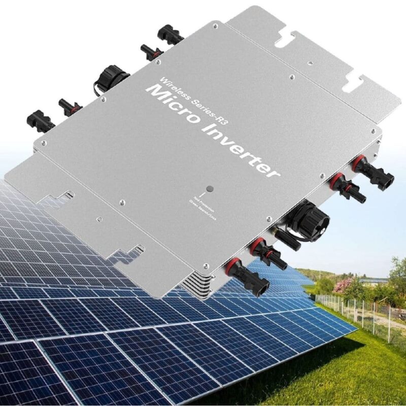 microinversor solar y panel solar