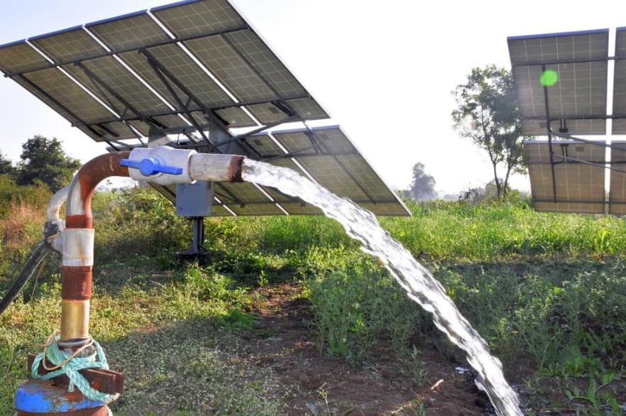 The pumping of water as a use of solar panels in agriculture