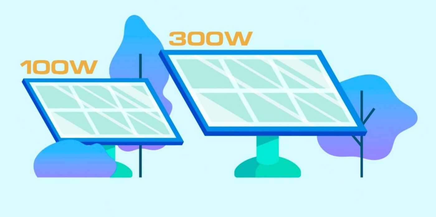 power produced by each solar panel