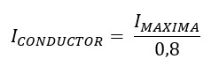 conductor current calculation equation