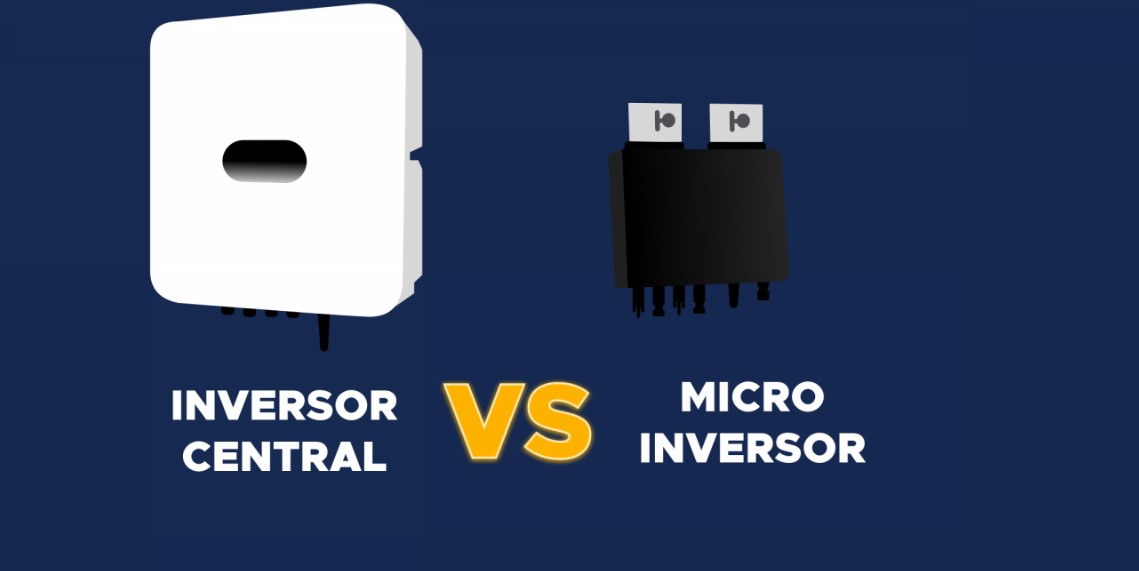 inversor central y el microinversor DC/AC